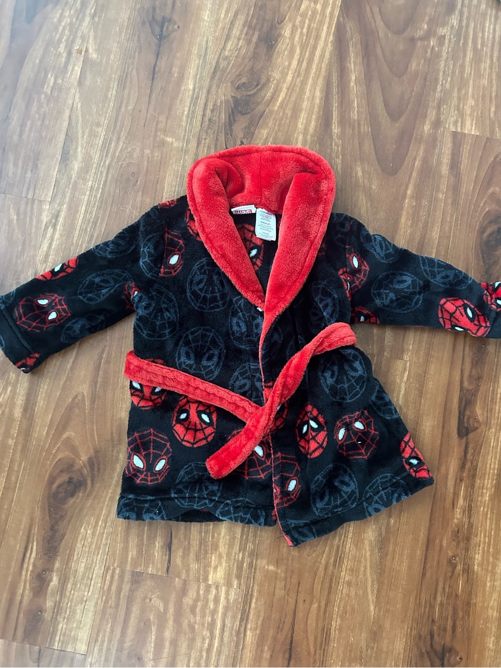 Toddler Spider-Man robe